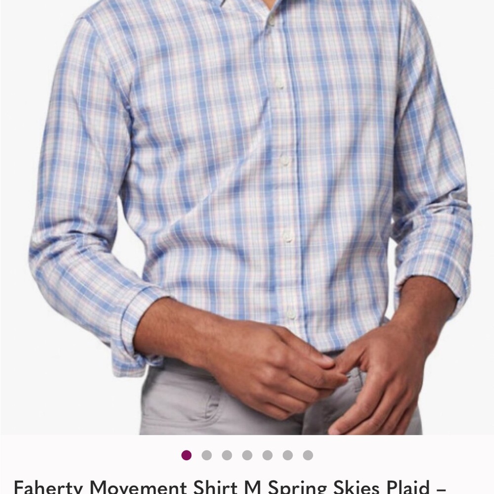 Faherty Movement Spring Skies Shirt Size M